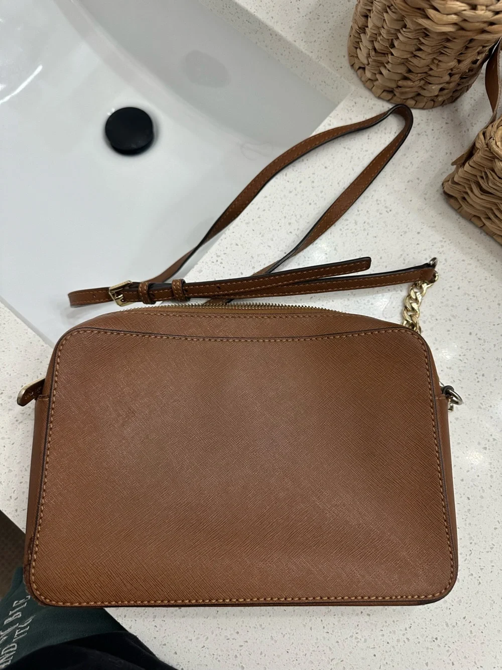 Michael Kors Tan Saffiano Leather Crossbody